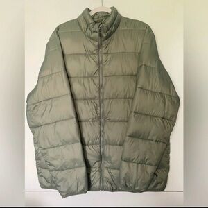 Swiss Tech Men's Olive Puffer Jacket